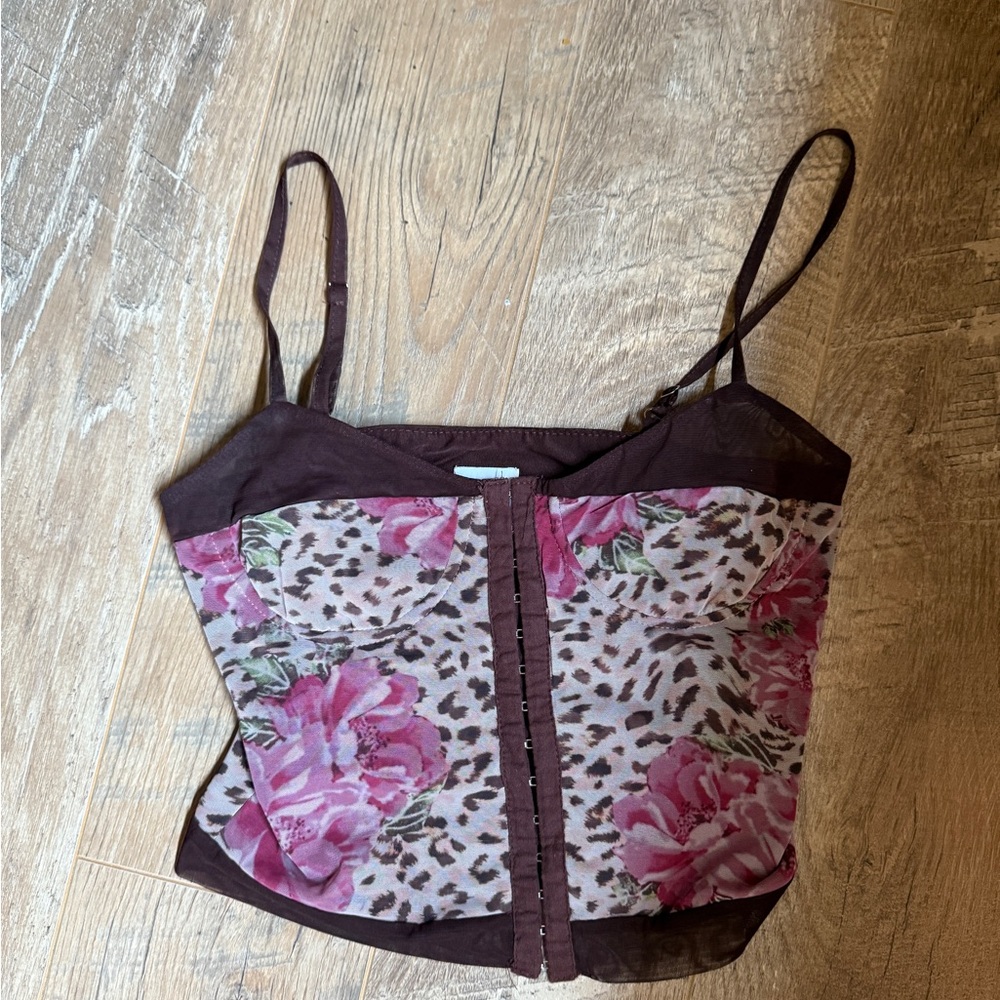 Princess Polly Floral Leopard Print Women's Top